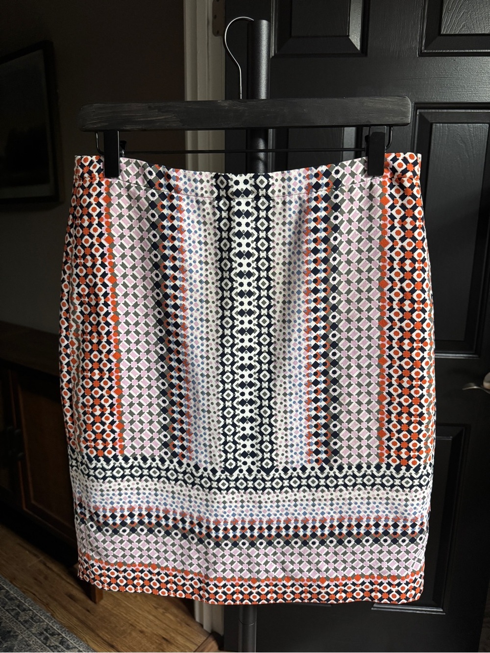 {J. Crew} Multicolor Geometric Above Knee Pencil Skirt WSK12